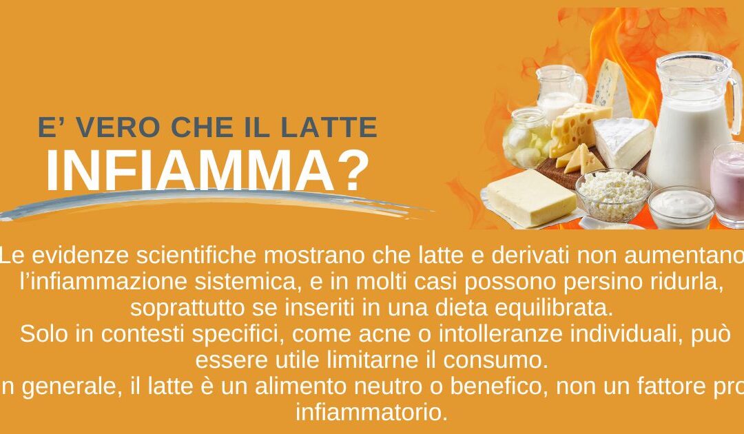 È vero che il latte infiamma?