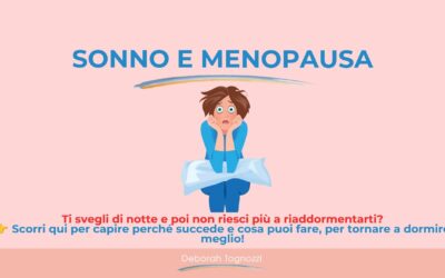 Oggi parliamo di sonno e menopausa